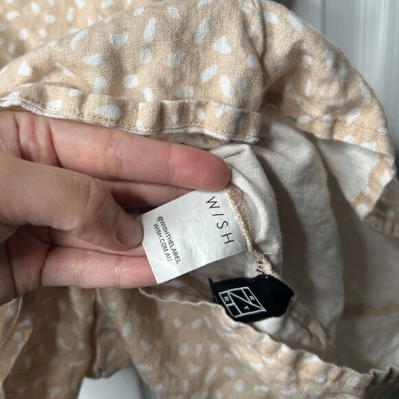 Wish Meet You Pink Printed V-Neck Tie Shoulder Romper Women's Size Medium M - Picture 5 of 9